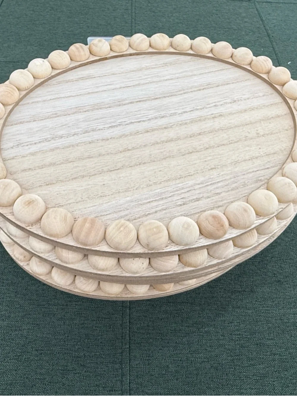 Set of 5 Unfinished Wood Surfaces - Plaques - Oval with Beaded Edge, 8
